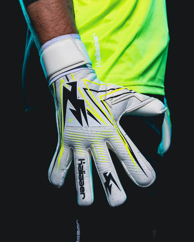Close up of the Junior Joe Hart White and Neo Kaliaaer Goalkeeper Gloves