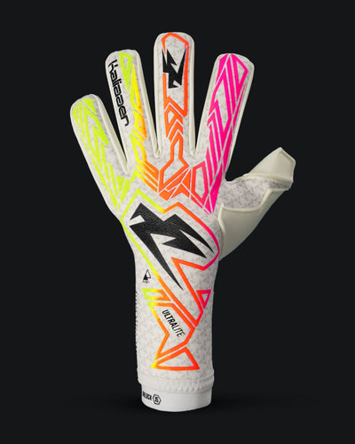 Backhand of kaliaaer strapless pink and Neo goalkeeper gloves