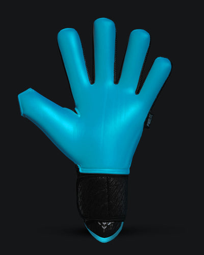 Palm view of kaliaaer blue ignite goalkeeper gloves