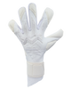 Kaliaaer white goalkeeper gloves with logo and rubber inject knuckles