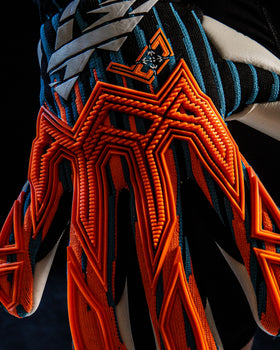 Close up backhand of Kaliaaer goalkeeper gloves