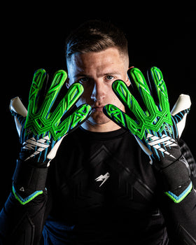 Green Goalkeeper gloves by kaliaaer