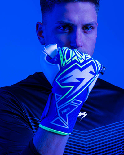 person wearing kaliaaer azure sekure goalkeeper gloves