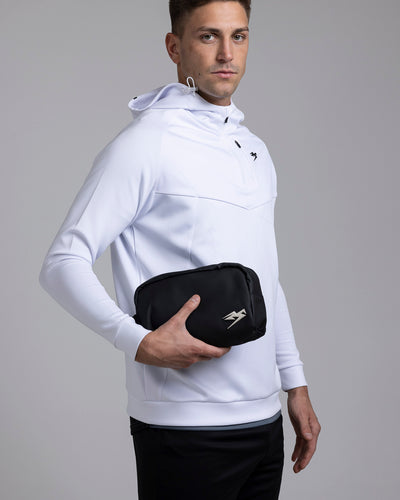 A person carrying the Kaliaaer Pro Glove Wash Bag.