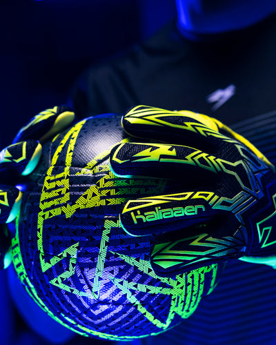 A person holding the Kaliaaer Reactaer neo football.