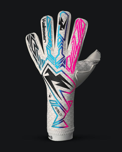 Kaliaaer Strapless pink and blue junior goalkeeper gloves