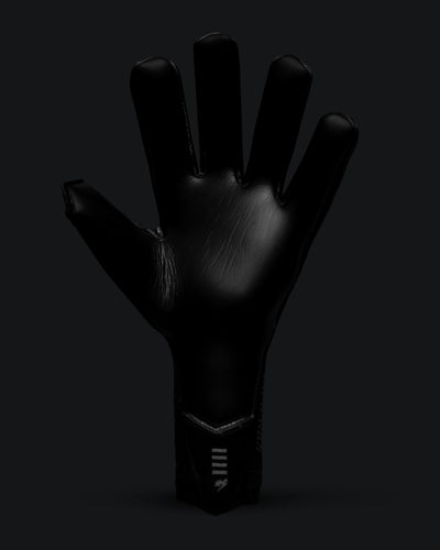 palm or kaliaaer black and silver goalie gloves