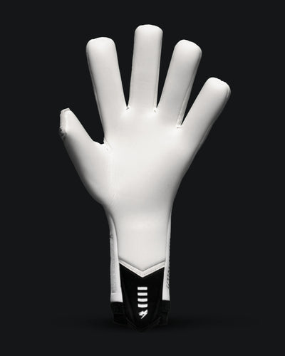 palm view of kaliaaer strapless white goalkeeper gloves